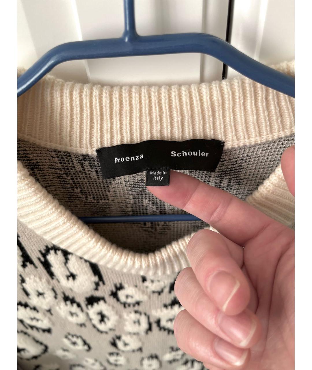 PROENZA SCHOULER Бежевый шерстяной джемпер / свитер, фото 3