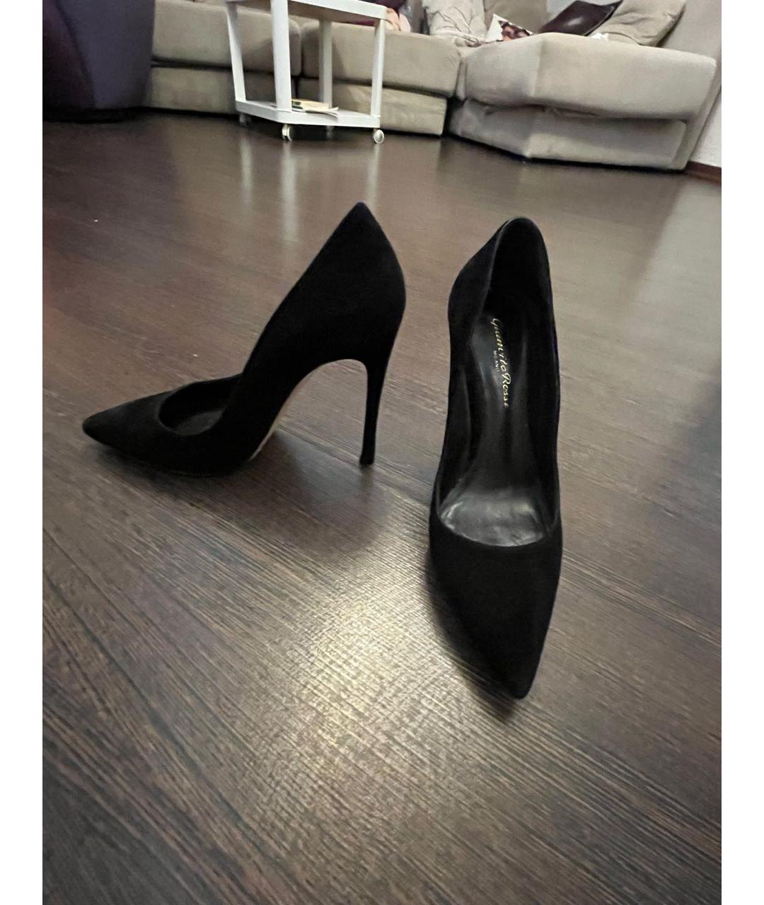 GIANVITO ROSSI Черные замшевые туфли, фото 2