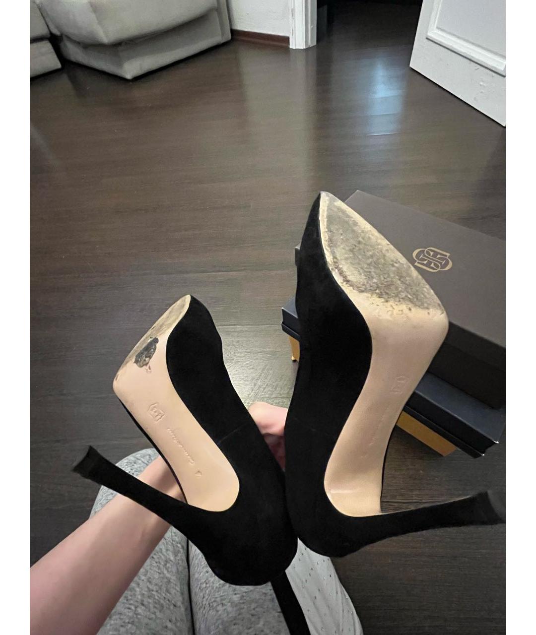 GIANVITO ROSSI Черные замшевые туфли, фото 8