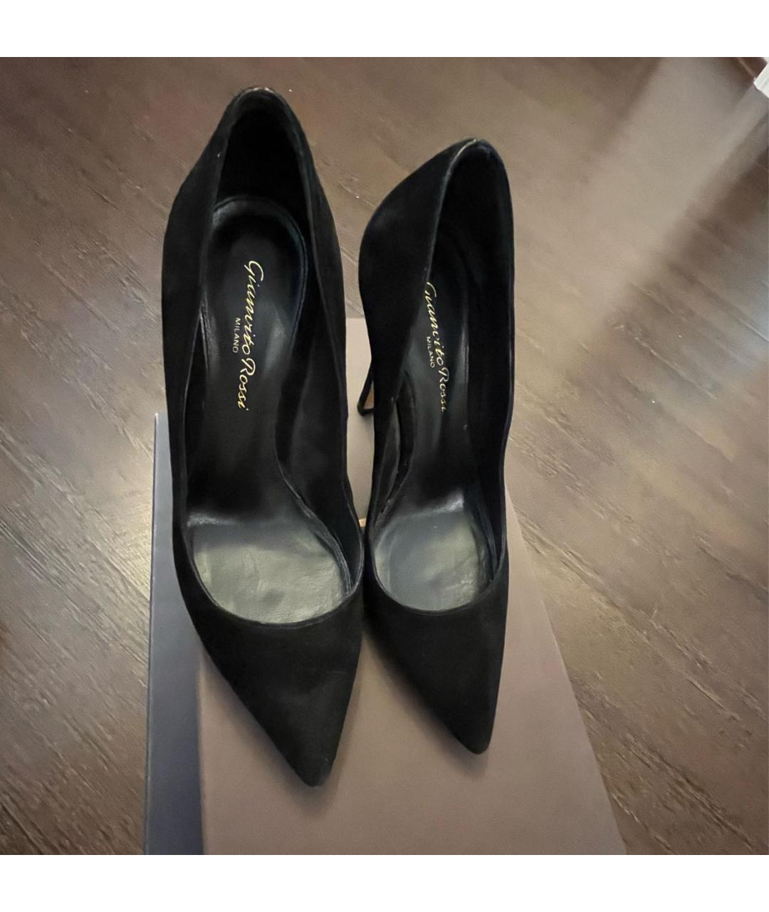 GIANVITO ROSSI Черные замшевые туфли, фото 3