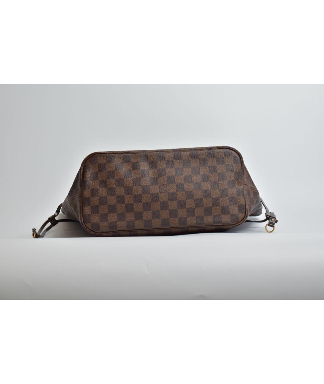 LOUIS VUITTON Коричневая кожаная сумка с короткими ручками, фото 8