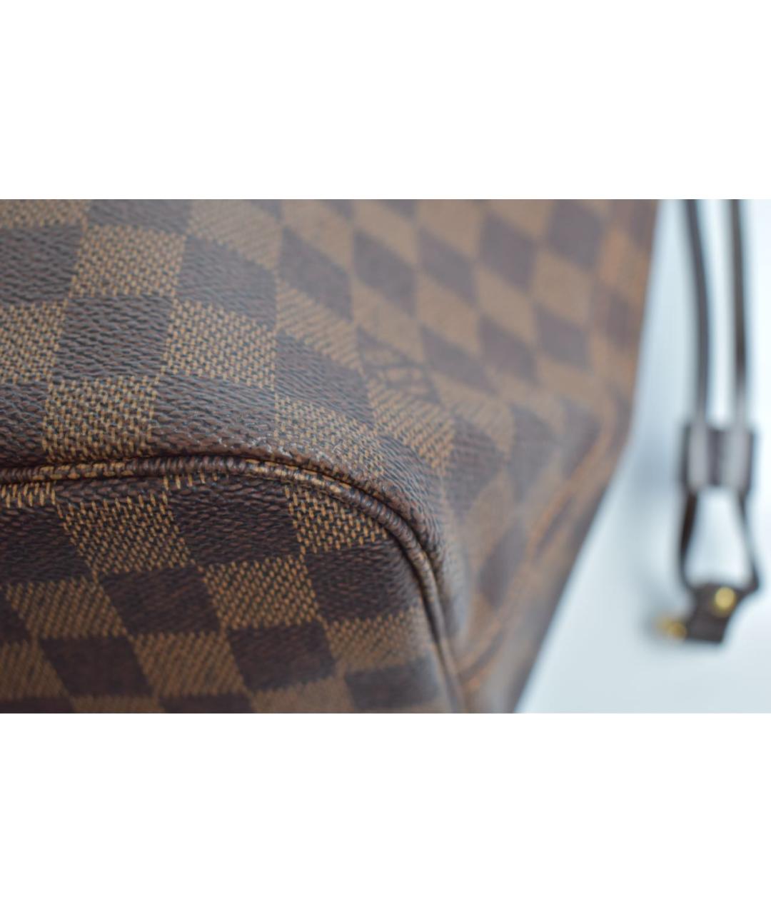 LOUIS VUITTON Коричневая кожаная сумка с короткими ручками, фото 7