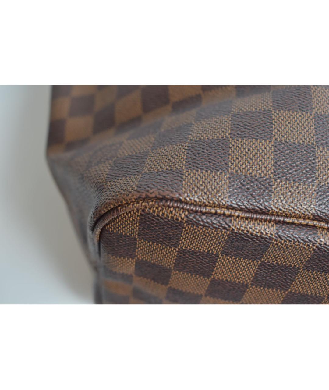 LOUIS VUITTON Коричневая кожаная сумка с короткими ручками, фото 6