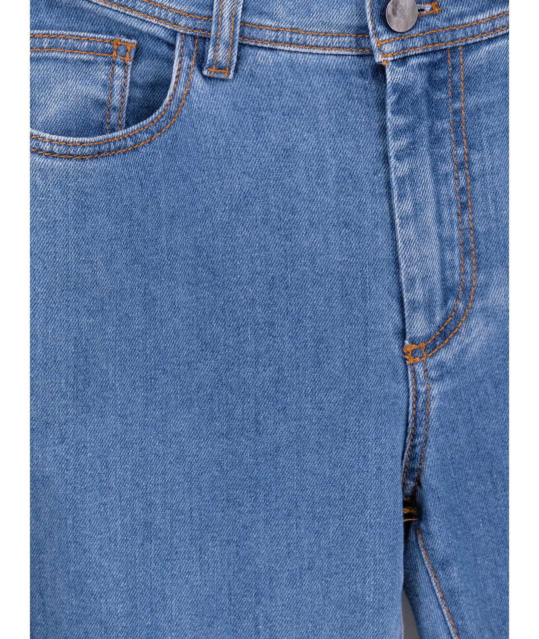 FENDI Голубые хлопко-эластановые прямые джинсы, фото 4