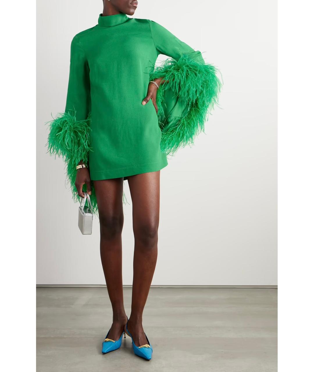 TALLER MARMO Зеленые вискозное коктейльное платье, фото 2