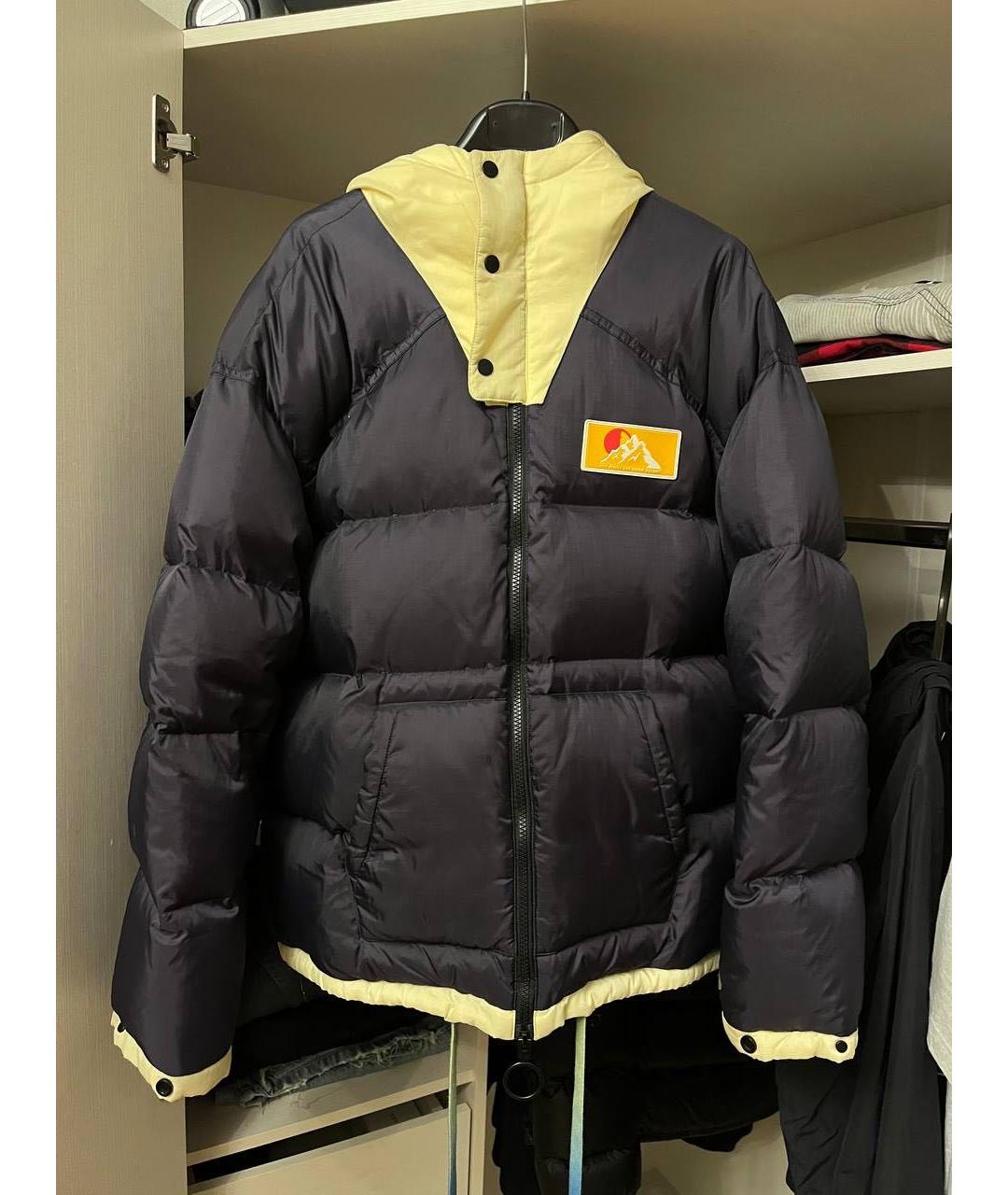 OFF-WHITE Темно-синий полиамидовый пуховик, фото 7