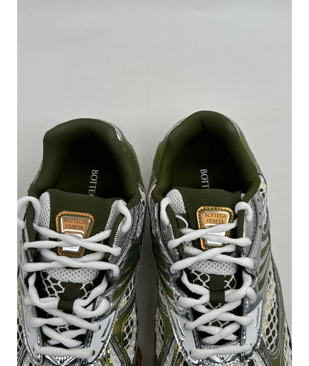 BOTTEGA VENETA Белые текстильные низкие кроссовки / кеды, фото 3