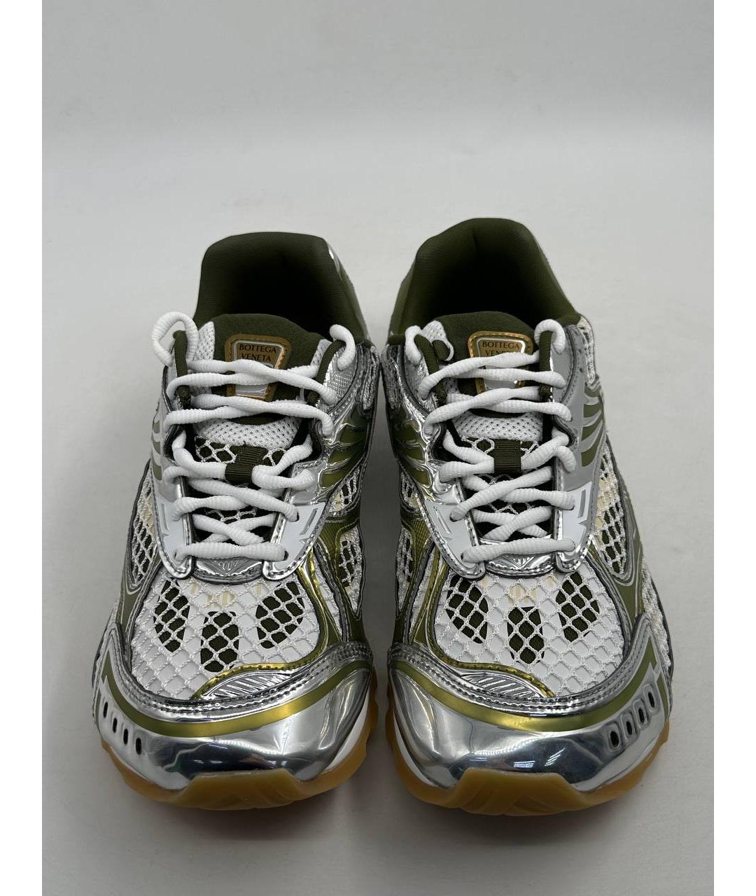 BOTTEGA VENETA Белые текстильные низкие кроссовки / кеды, фото 2
