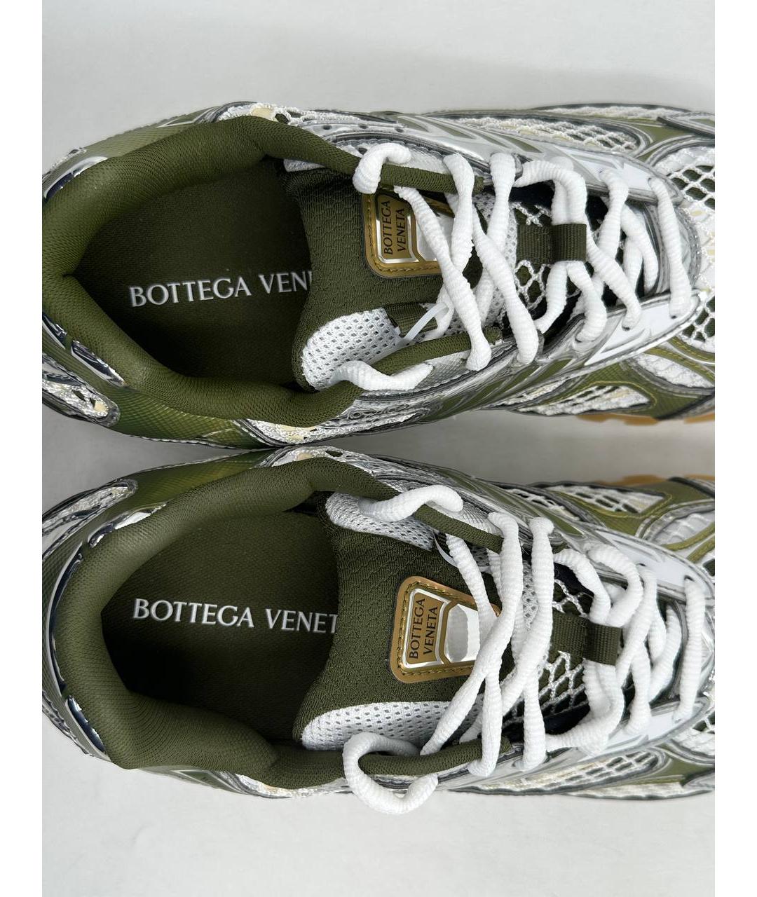 BOTTEGA VENETA Белые текстильные низкие кроссовки / кеды, фото 5