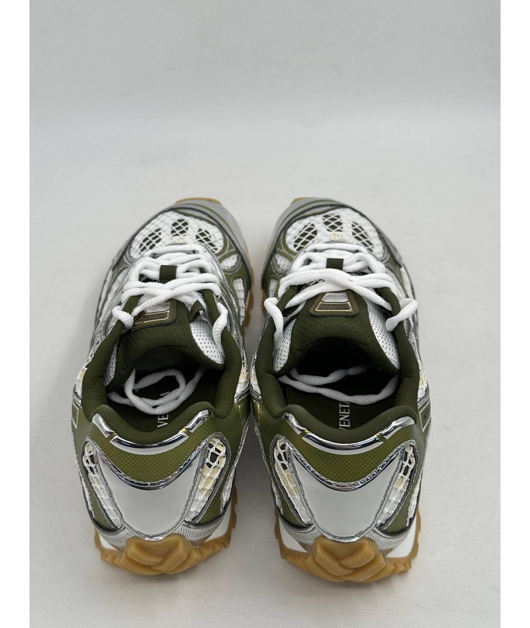 BOTTEGA VENETA Белые текстильные низкие кроссовки / кеды, фото 4