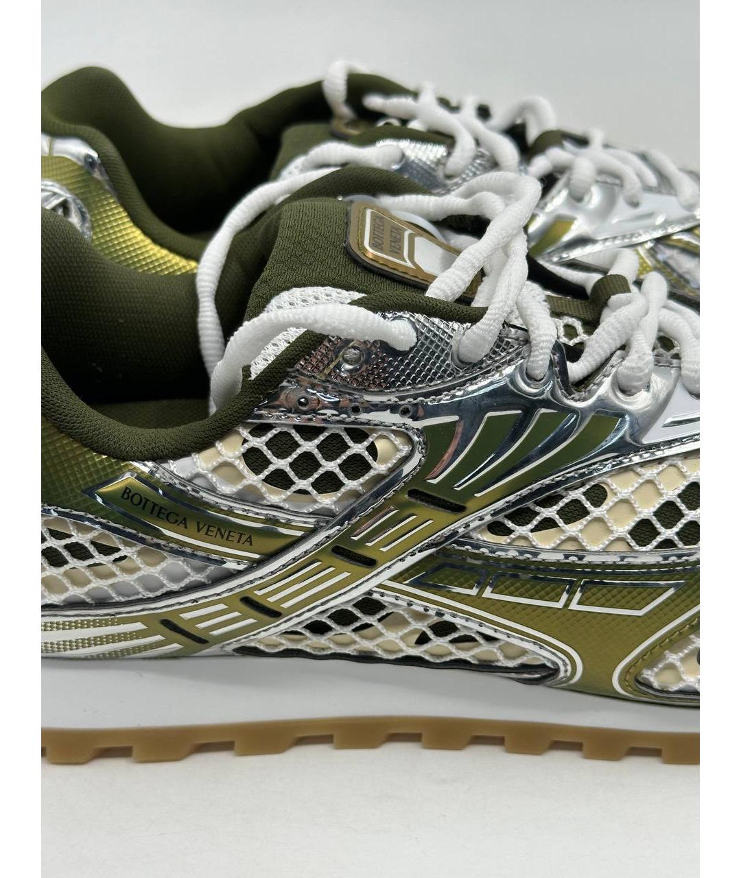 BOTTEGA VENETA Белые текстильные низкие кроссовки / кеды, фото 7