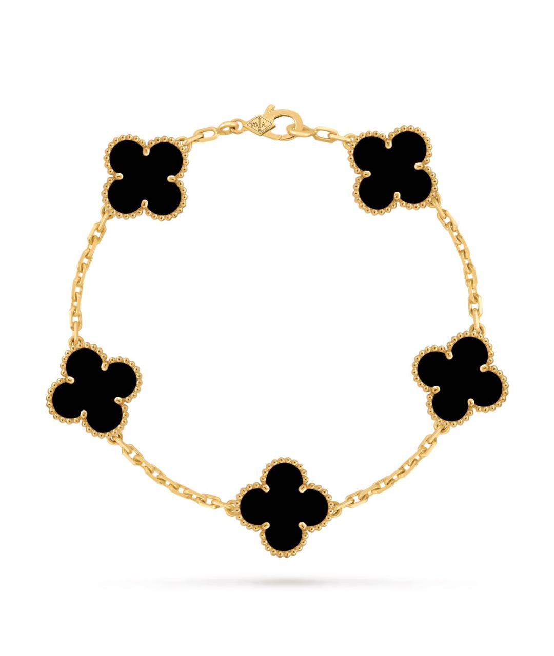 VAN CLEEF & ARPELS Черный браслет из желтого золота, фото 1