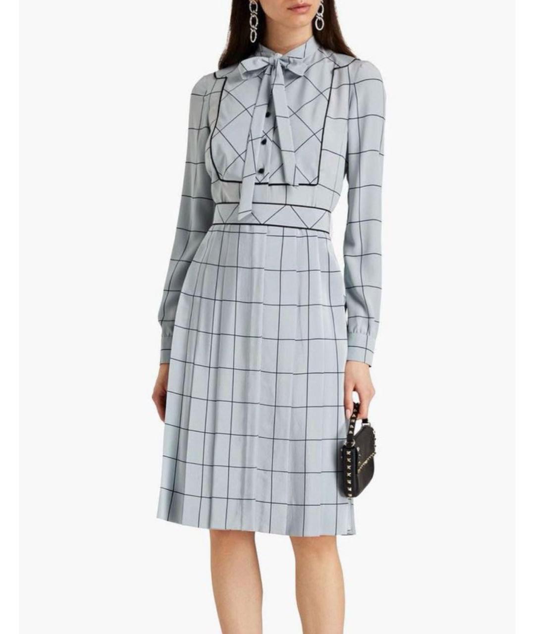 VALENTINO Мульти шелковое повседневное платье, фото 5