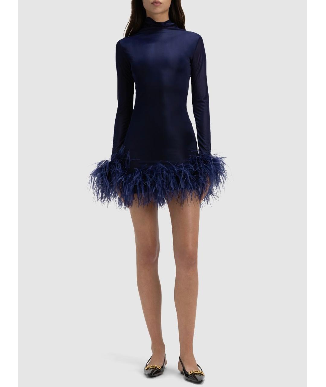 16ARLINGTON Темно-синее полиэстеровое коктейльное платье, фото 2