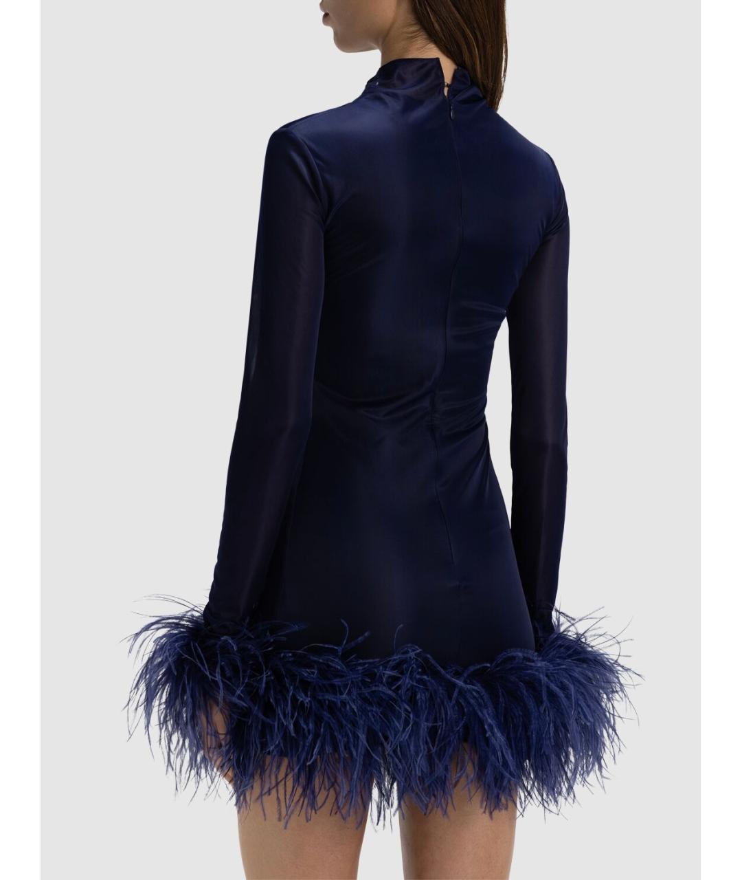 16ARLINGTON Темно-синее полиэстеровое коктейльное платье, фото 3