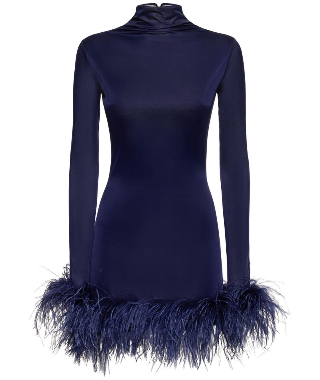 16ARLINGTON Темно-синее полиэстеровое коктейльное платье, фото 1