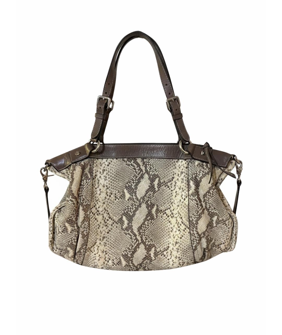 COCCINELLE Коричневая кожаная сумка через плечо, фото 1