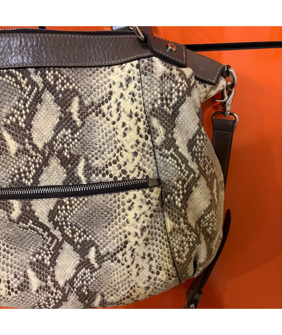 COCCINELLE Коричневая кожаная сумка через плечо, фото 4