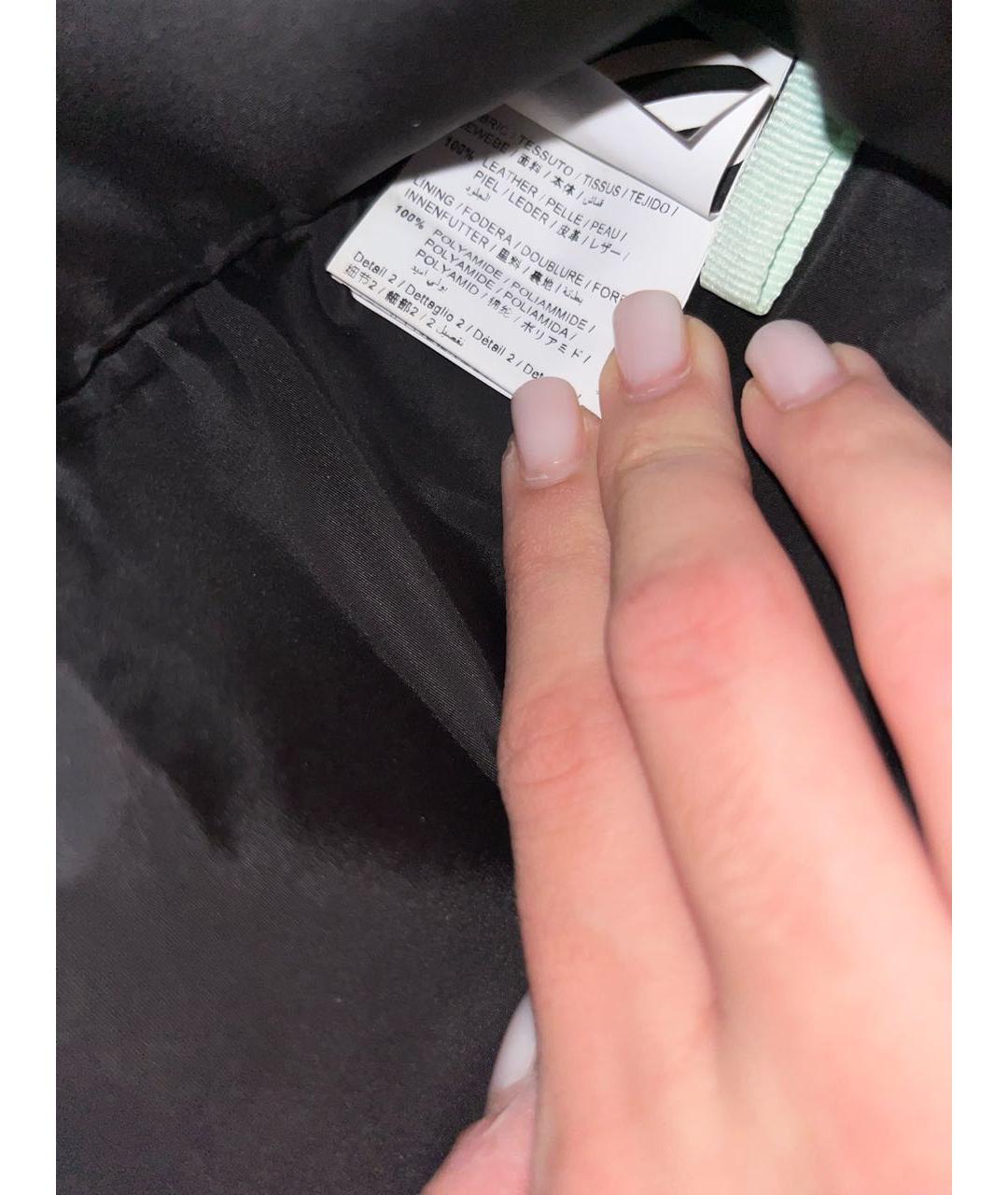 OFF-WHITE Черная кожаная поясная сумка, фото 5