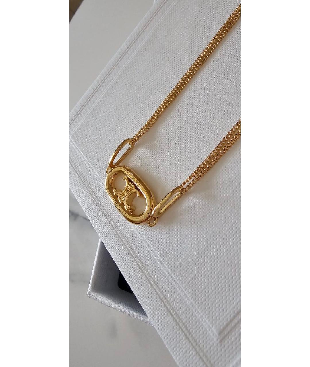 CELINE Золотая латунная подвеска, фото 3