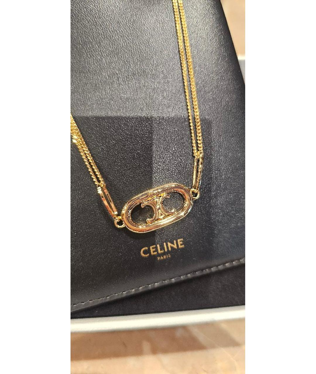 CELINE Золотая латунная подвеска, фото 3