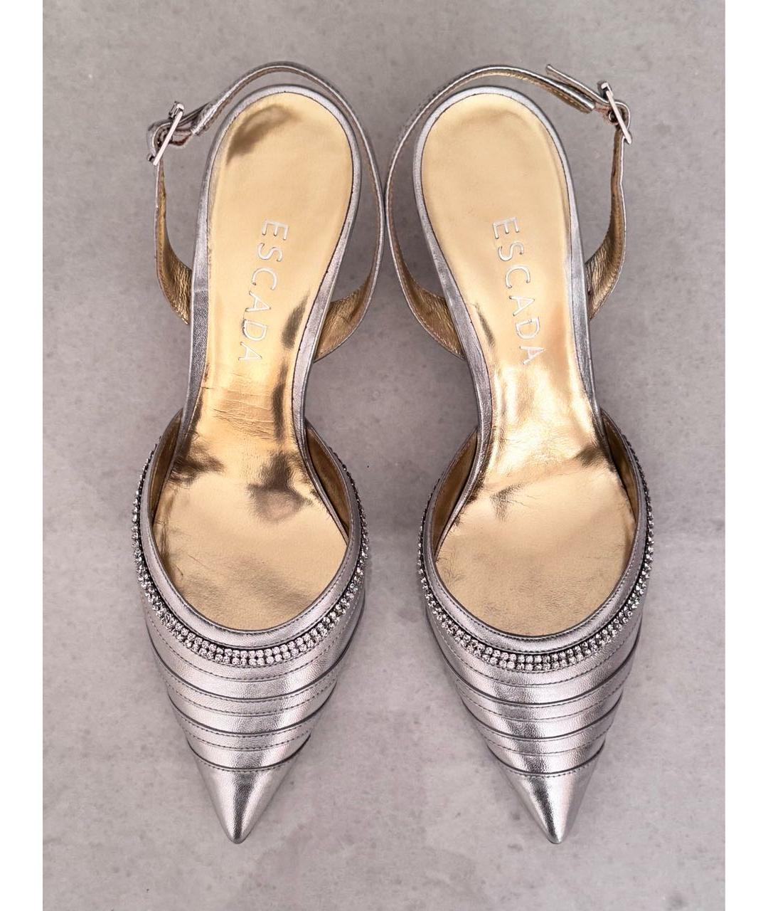 ESCADA Серебряные туфли из лакированной кожи, фото 3