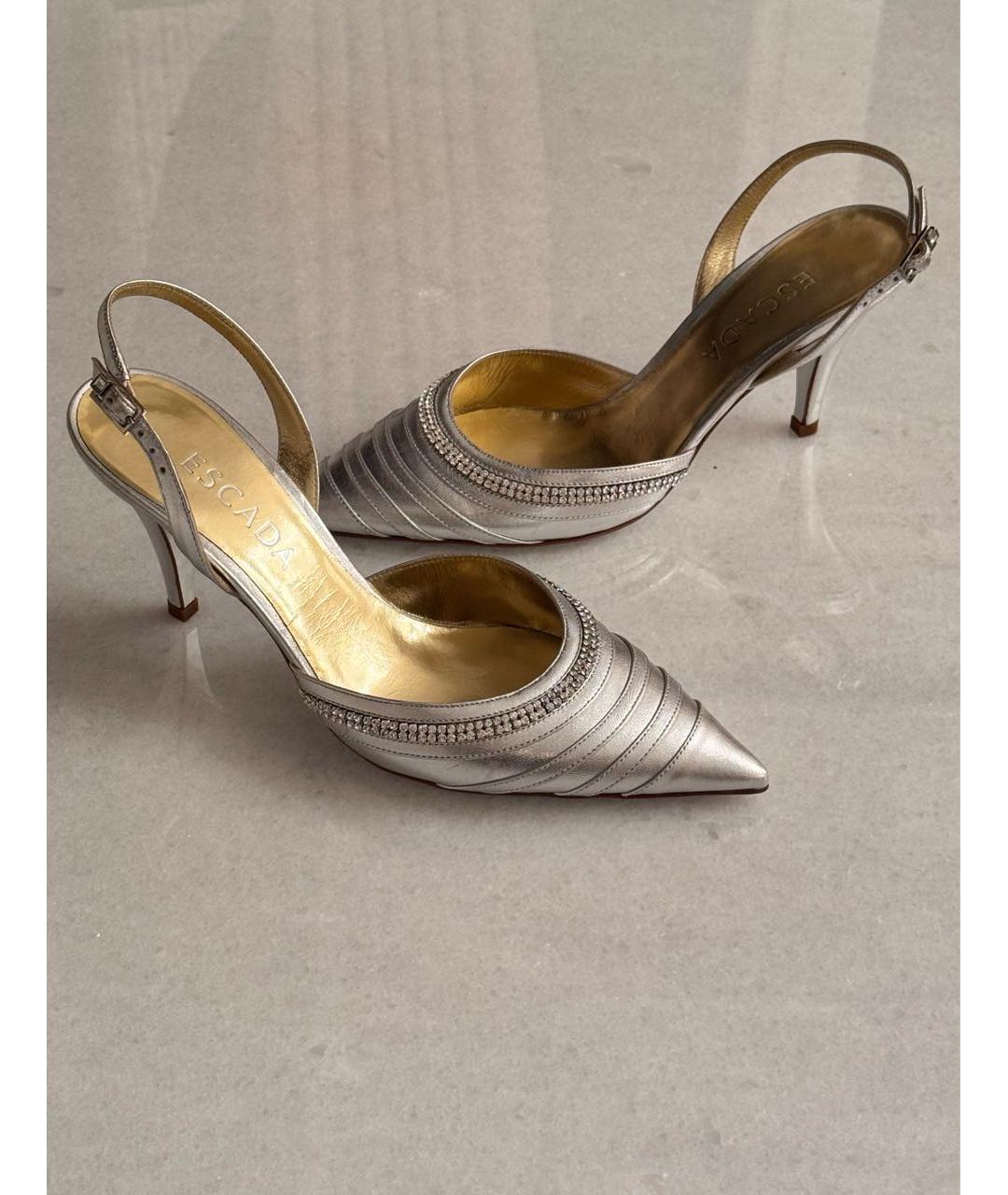 ESCADA Серебряные туфли из лакированной кожи, фото 6
