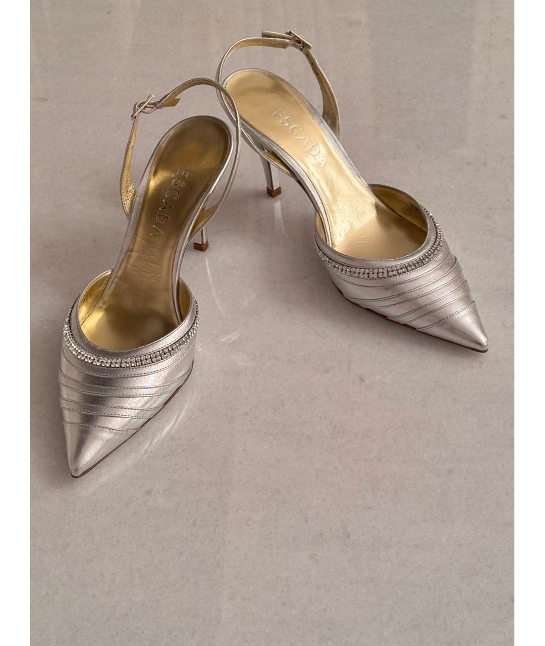 ESCADA Серебряные туфли из лакированной кожи, фото 2