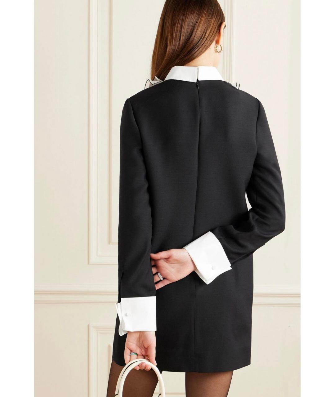 VALENTINO Черное шерстяное коктейльное платье, фото 3