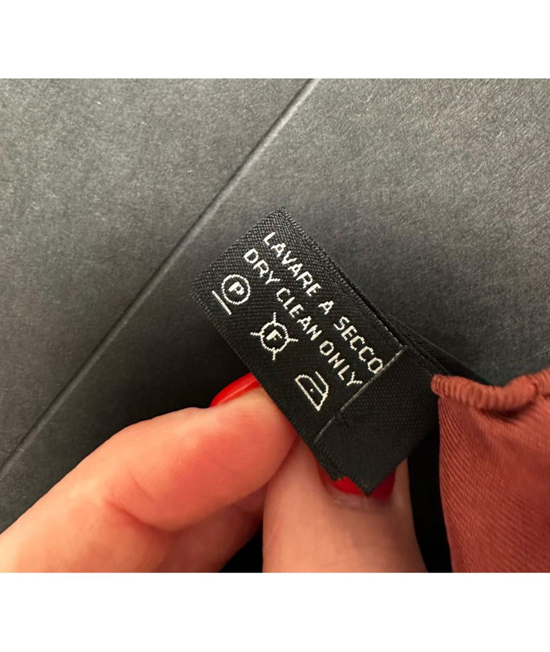 GUCCI Коричневый шелковый платок, фото 6