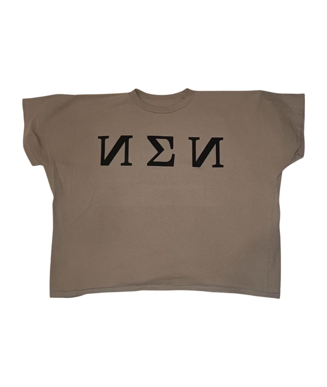 YEEZY Антрацитовая хлопковая футболка, фото 1