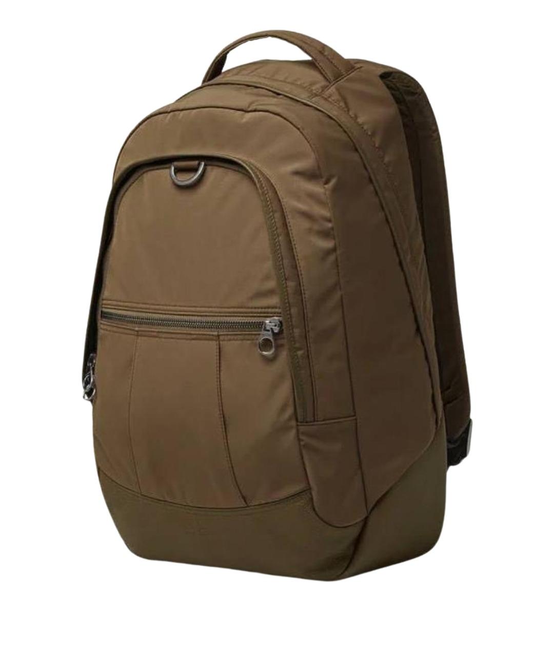 LORO PIANA Коричневый тканевый рюкзак, фото 1