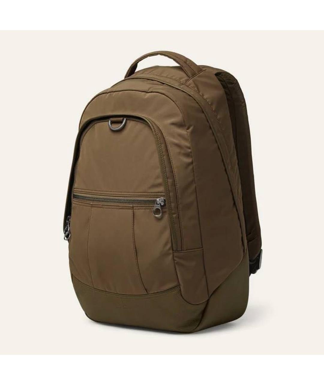 LORO PIANA Коричневый тканевый рюкзак, фото 5