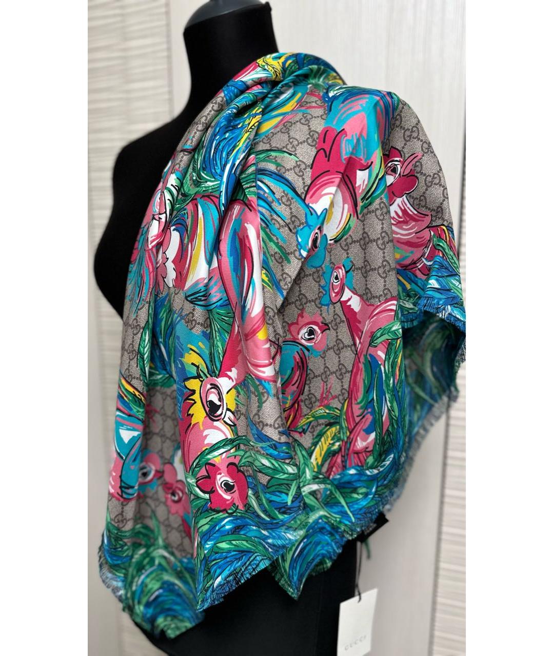 GUCCI Мульти шелковый платок, фото 4