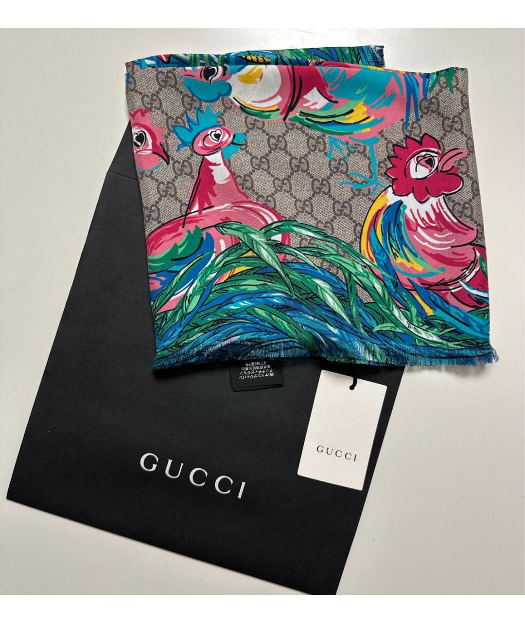 GUCCI Мульти шелковый платок, фото 5
