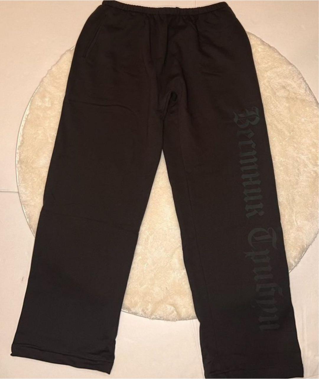 YEEZY Черные хлопковые повседневные брюки, фото 3