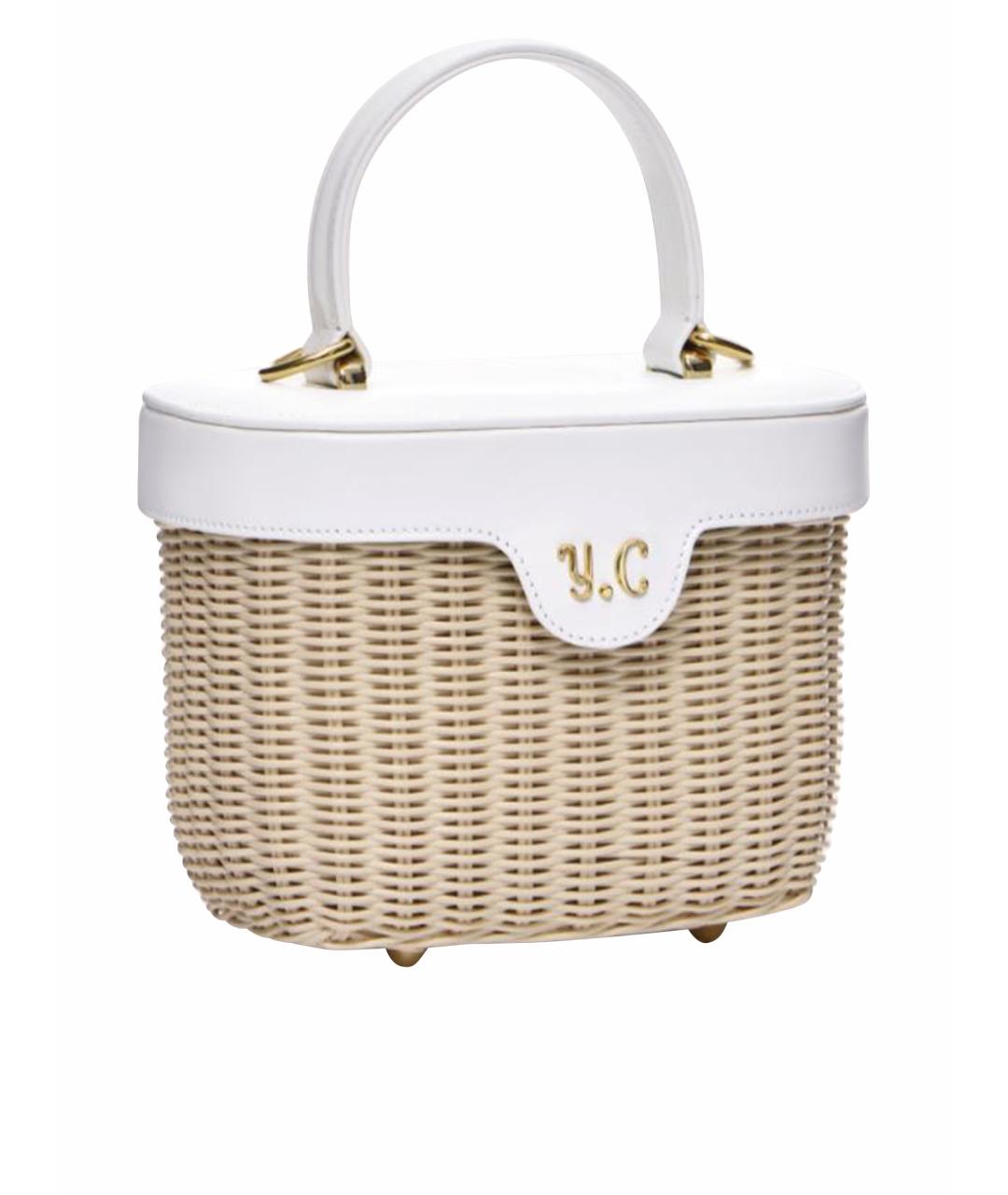 ULYANA SERGEENKO Белая кожаная сумка через плечо, фото 1