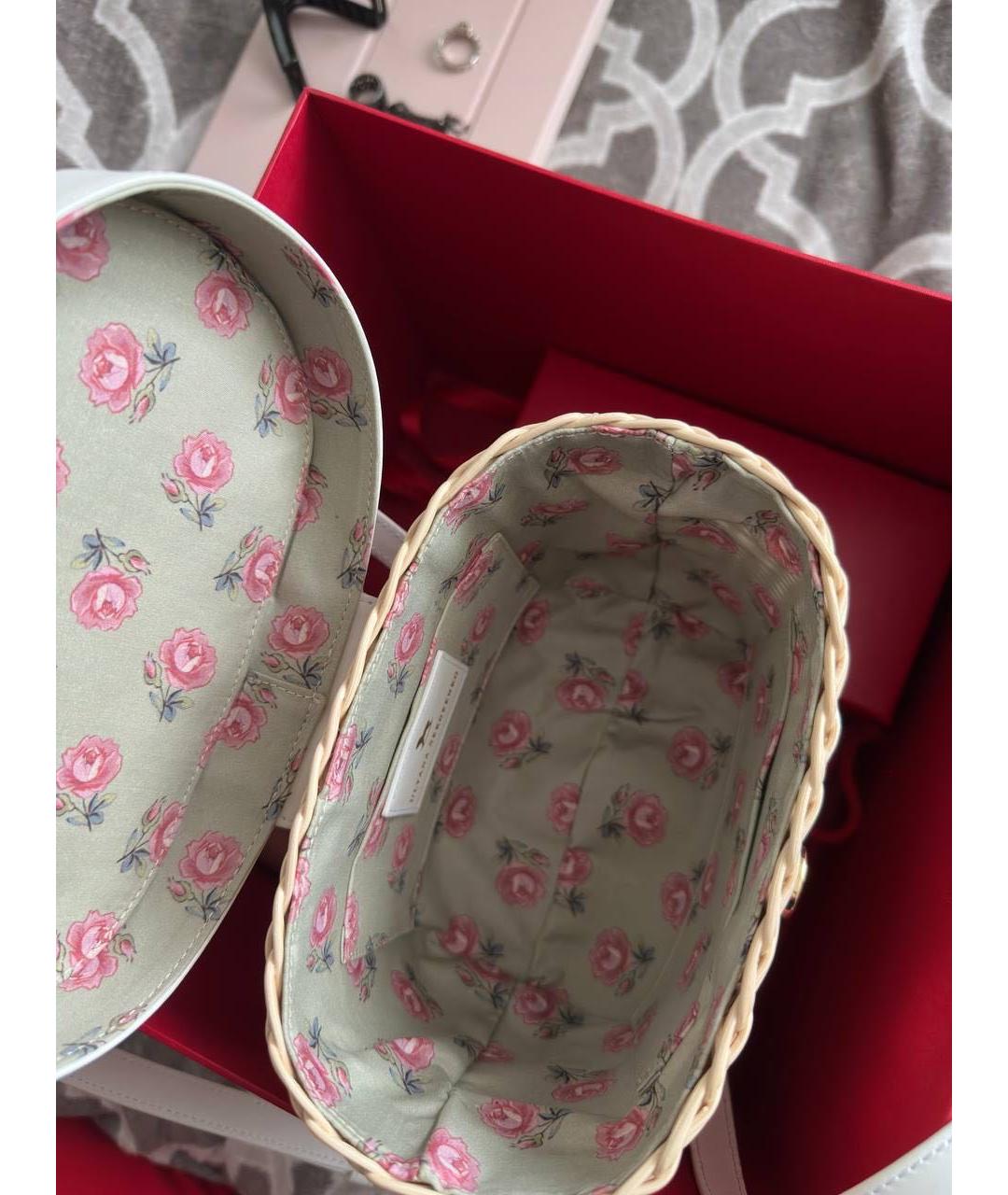 ULYANA SERGEENKO Белая кожаная сумка через плечо, фото 3