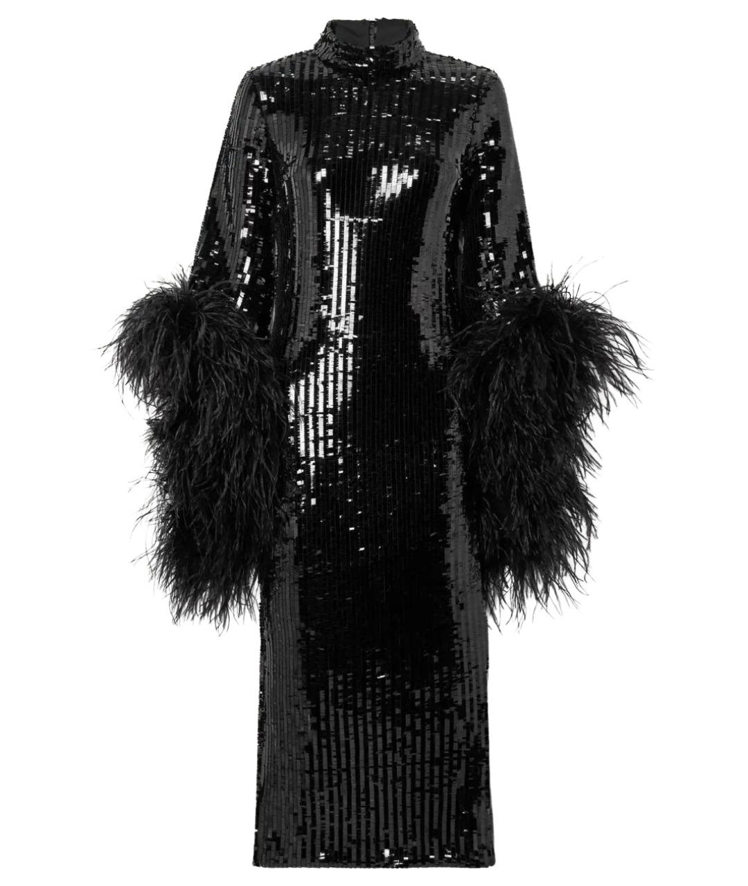 TALLER MARMO Черное полиэстеровое коктейльное платье, фото 1