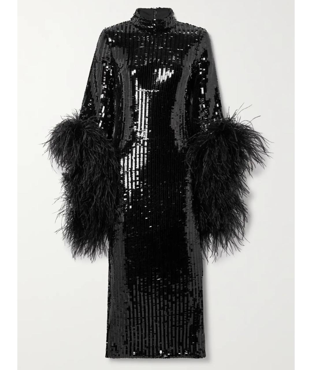 TALLER MARMO Черное полиэстеровое коктейльное платье, фото 5