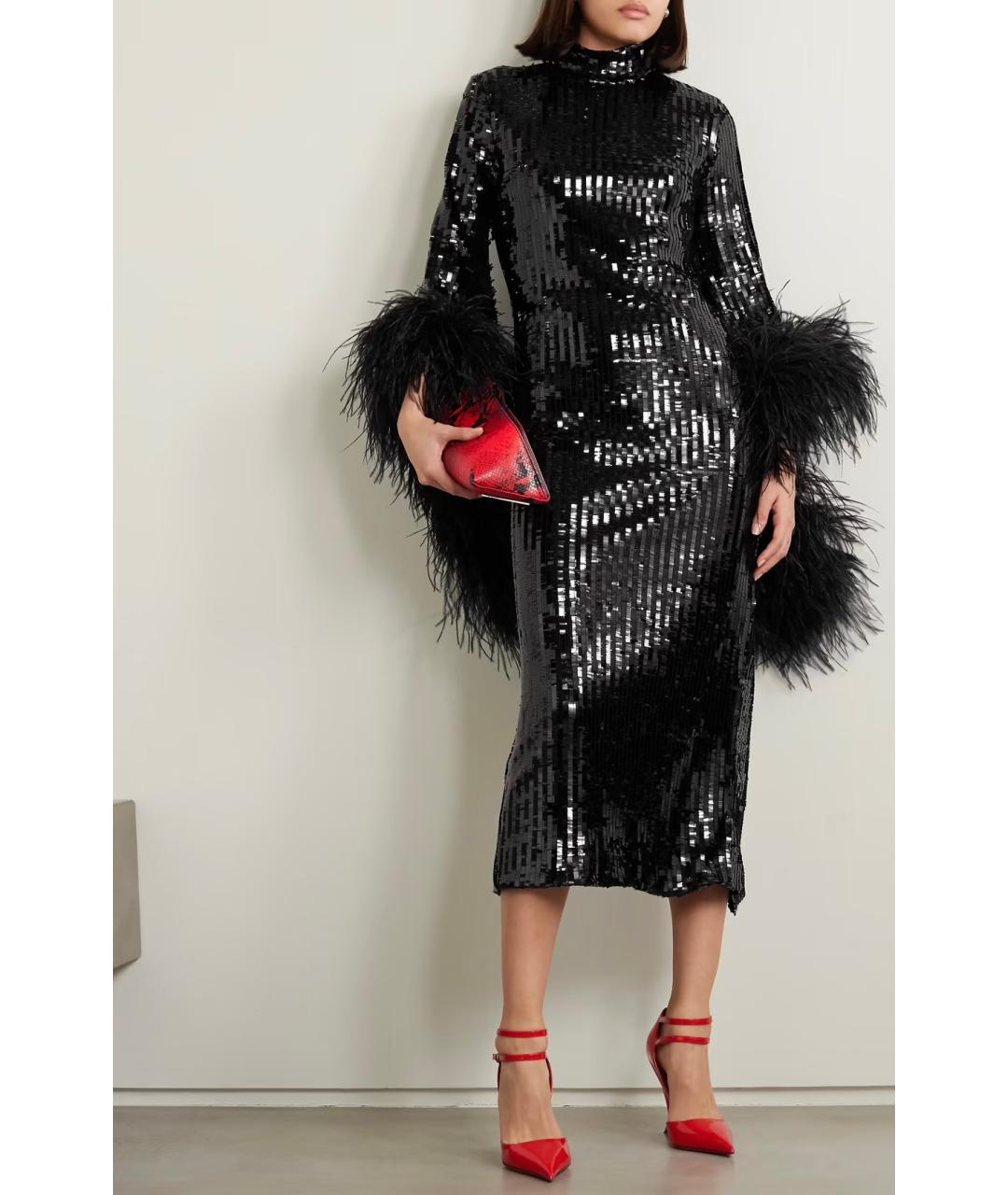 TALLER MARMO Черное полиэстеровое коктейльное платье, фото 2