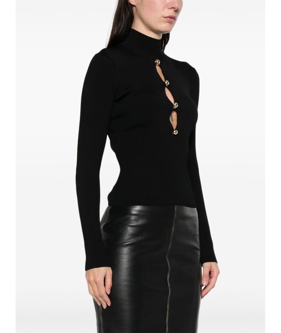 SELF-PORTRAIT Черный вискозный джемпер / свитер, фото 4