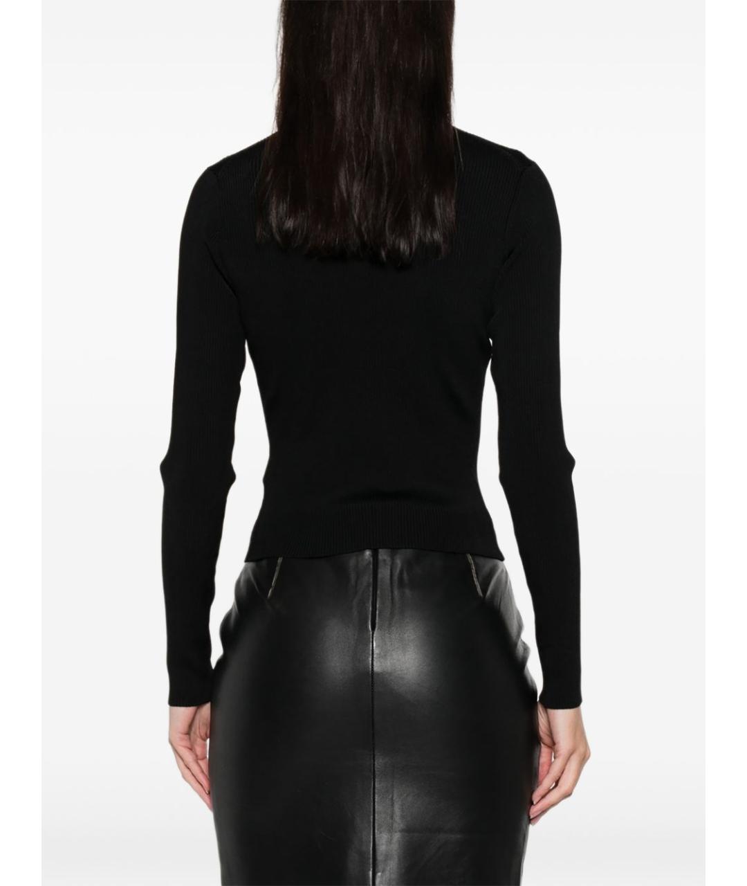 SELF-PORTRAIT Черный вискозный джемпер / свитер, фото 5