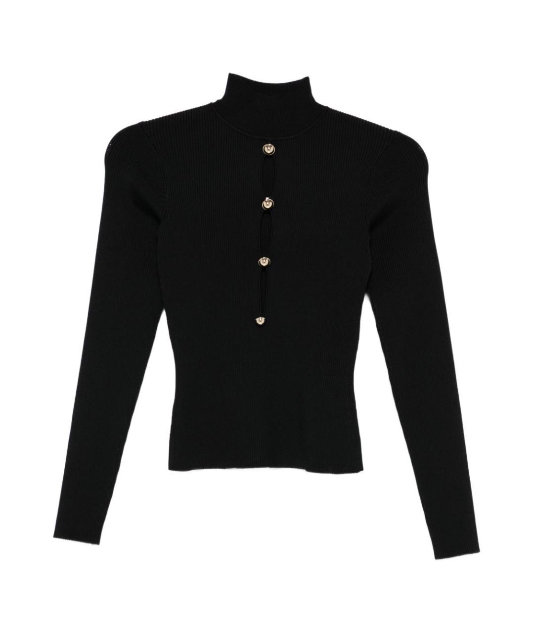 SELF-PORTRAIT Черный вискозный джемпер / свитер, фото 1