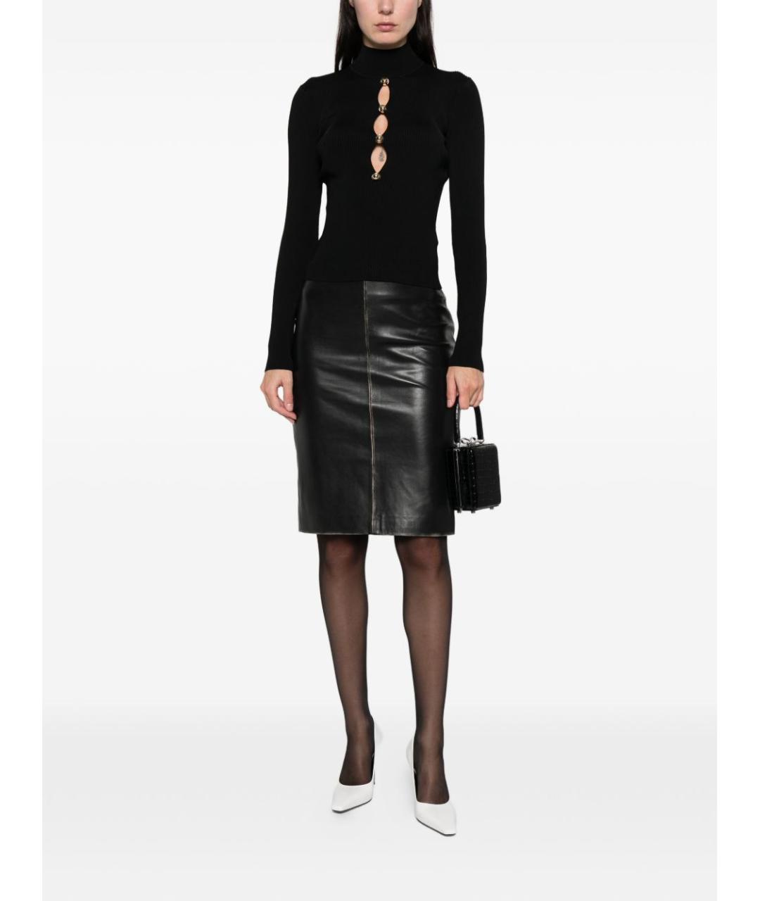 SELF-PORTRAIT Черный вискозный джемпер / свитер, фото 2