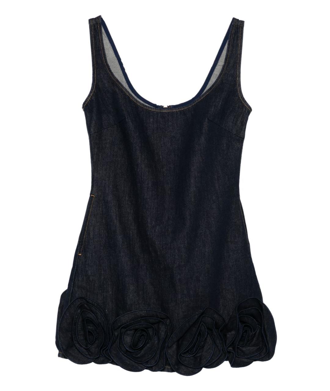 SELF-PORTRAIT Темно-синее хлопковое коктейльное платье, фото 1