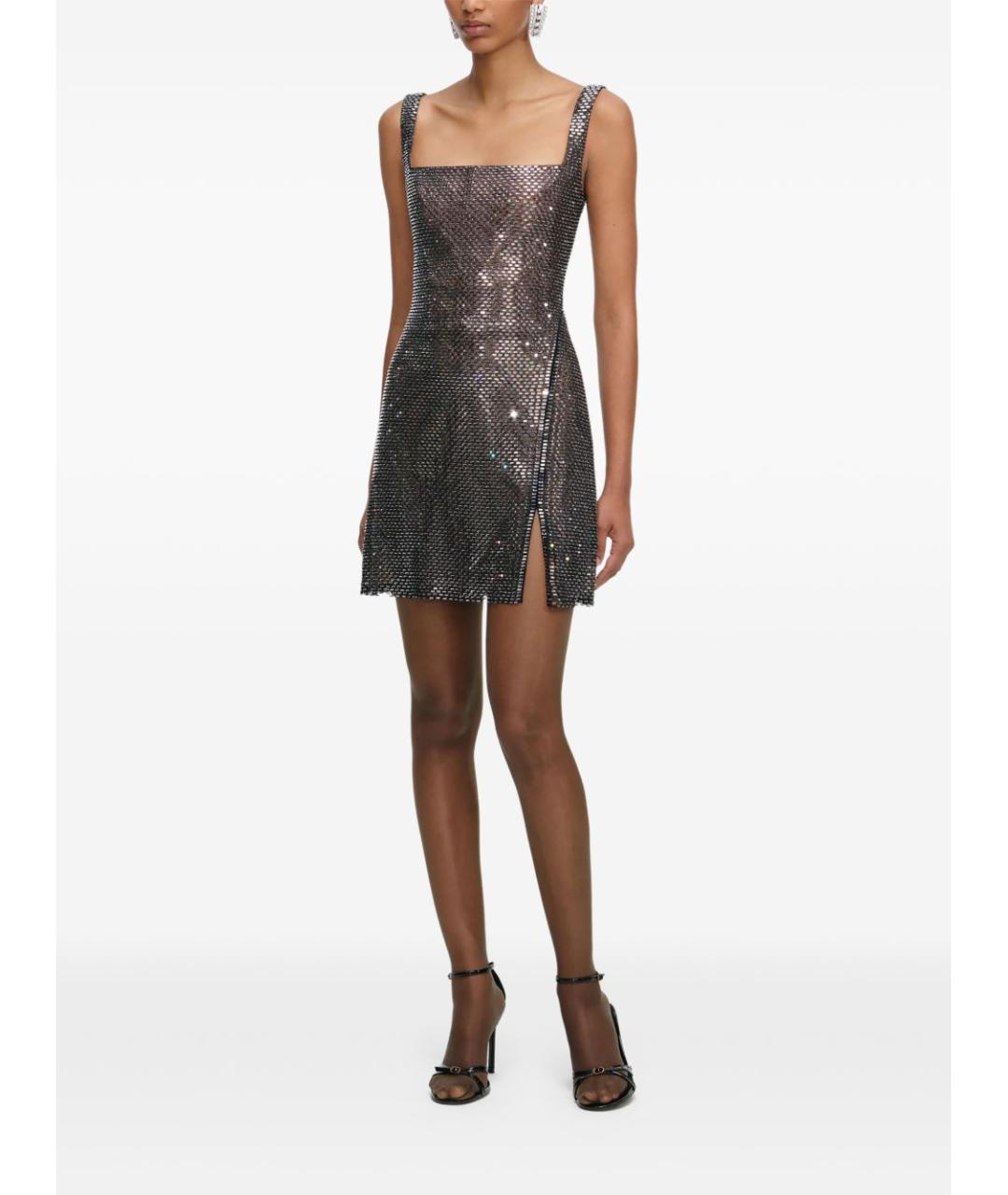 SELF-PORTRAIT Серое платье, фото 4