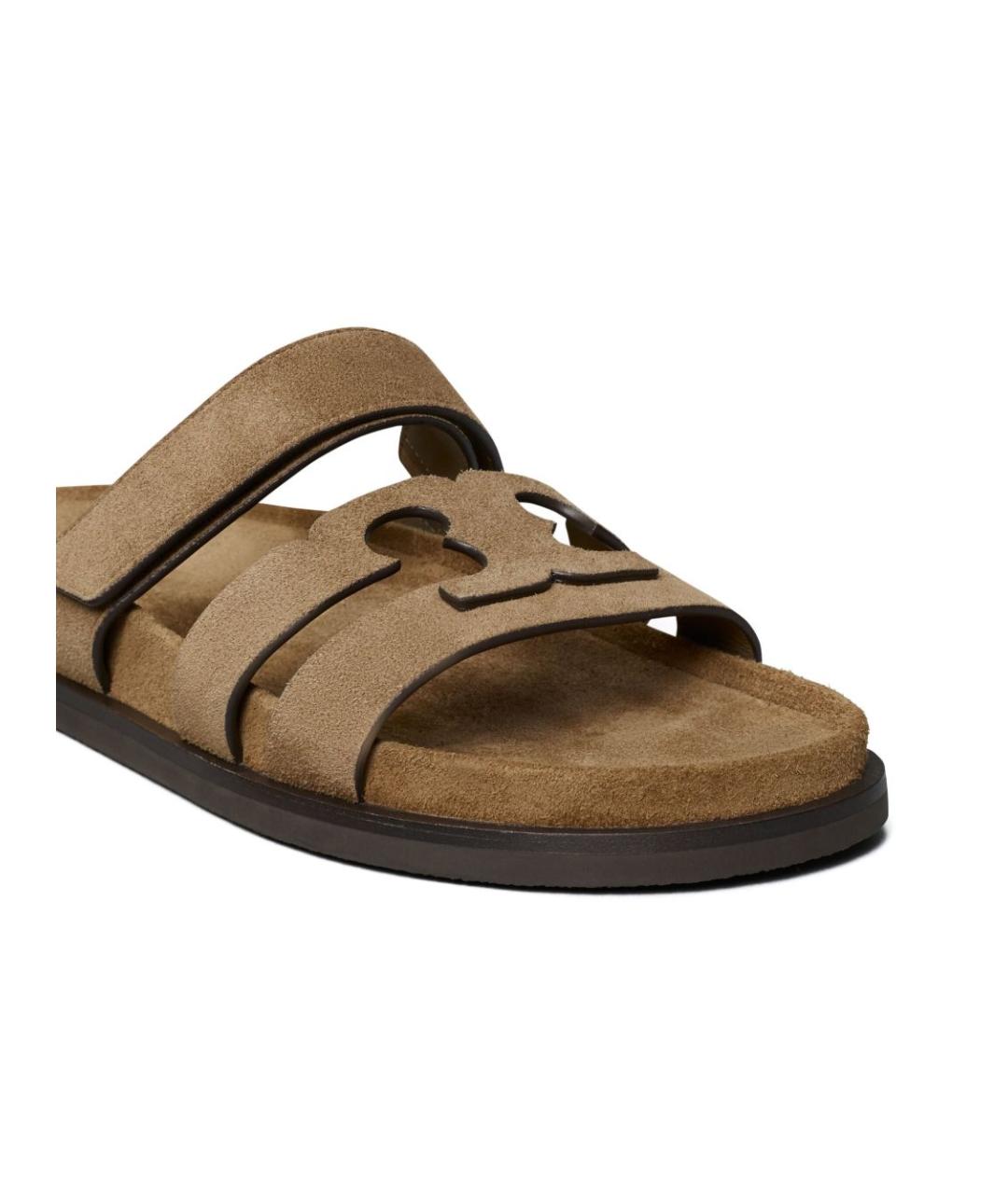 TORY BURCH Серые замшевые шлепанцы, фото 3