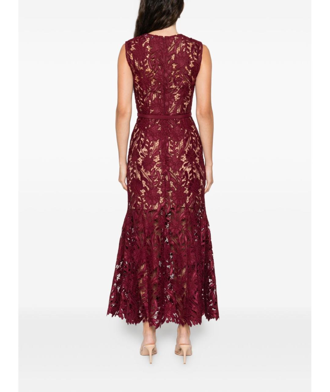SELF-PORTRAIT Бордовое вечернее платье, фото 4
