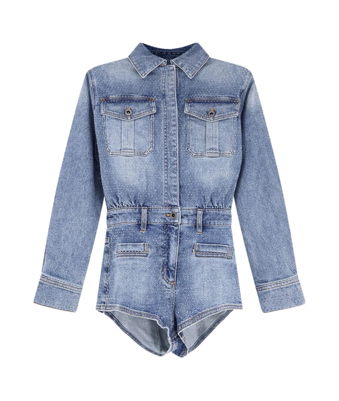 SELF-PORTRAIT Синий деним комбинезон, фото 1